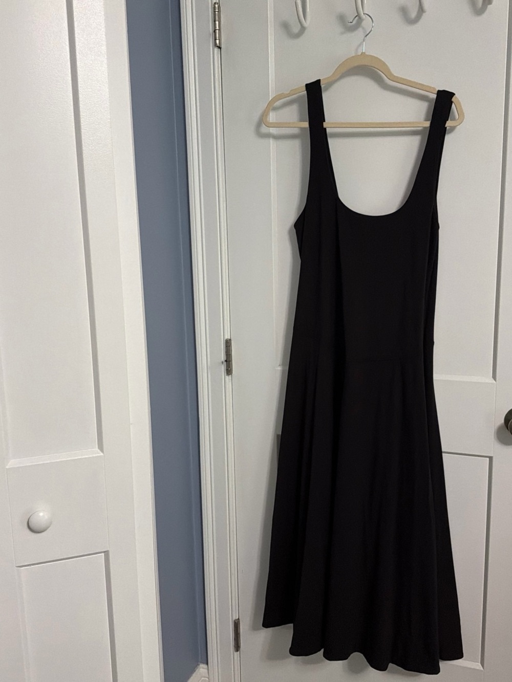Free People Black Midi Scoop Neck Dress